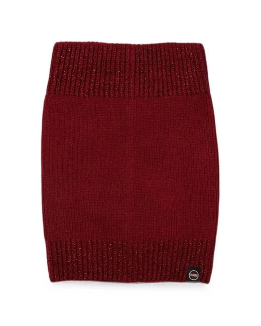 Colmar Red Lurex Knitted Snood