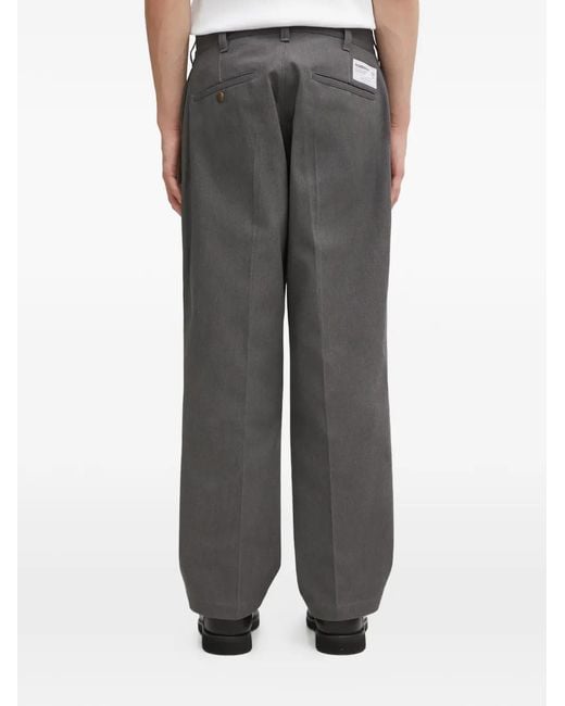Neighborhood Gray Buttoned Trousers for men