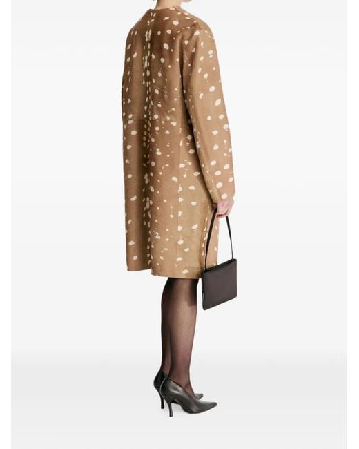 Loulou de Saison Natural Liza Printed Leather Coat
