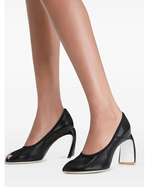 Tory Burch Black Peep-Toe Pump