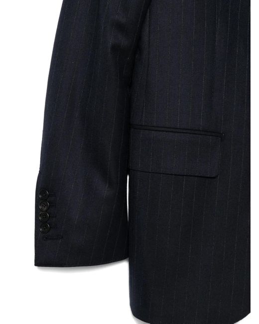 Tom Ford Blue Pinstripe Two-Button Blazer for men