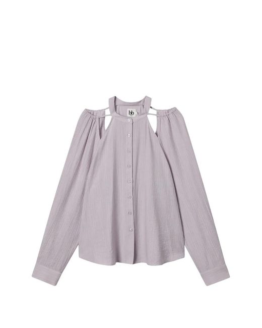 B+ AB Uitgesneden Blouse in het Purple
