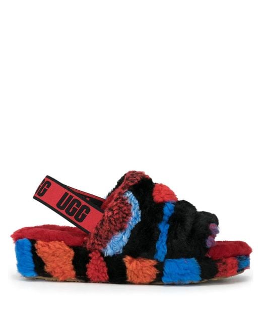 Ugg Red Fluff Yeah Pantoletten