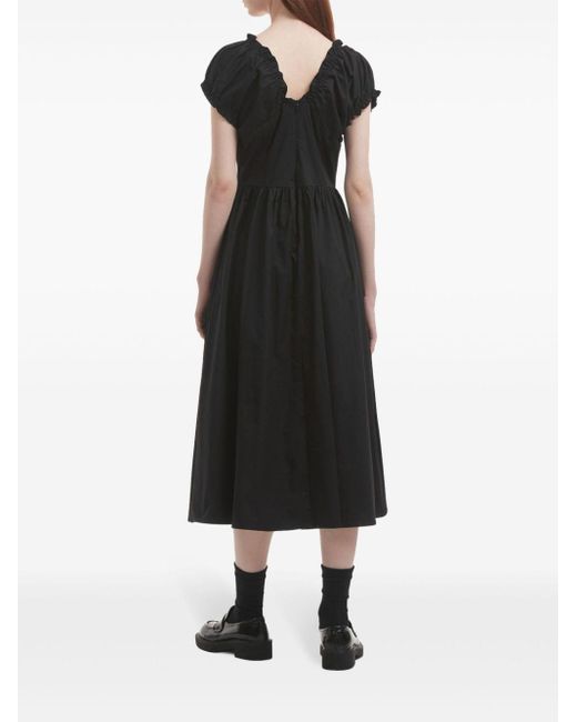 B+ AB Midi-jurk Met V-hals in het Black