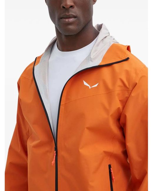 Salewa Orange Puez 2.5L Hooded Zip Jacket for men