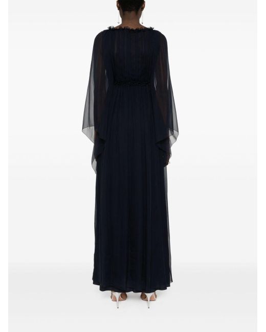 Alberta Ferretti Maxi-jurk Verfraaid Met Pailletten in het Black