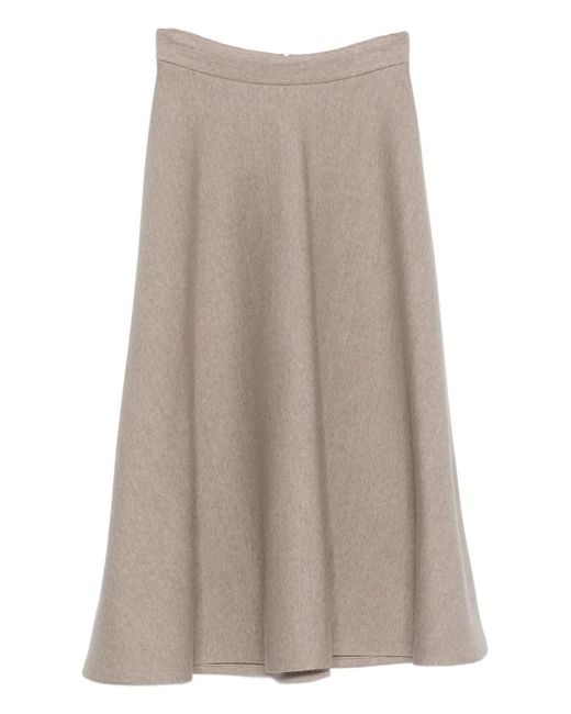 Max Mara Whisky Midi-Rok Met A-Lijn in het Brown