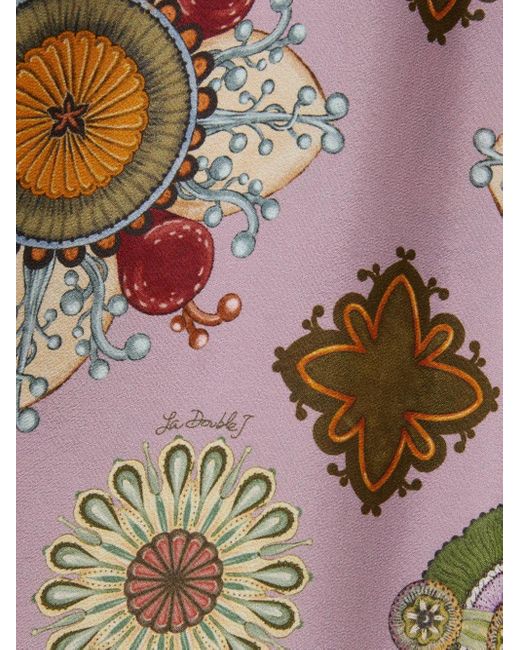 LaDoubleJ Pink Lunaria Turtleneck Maxi Dress