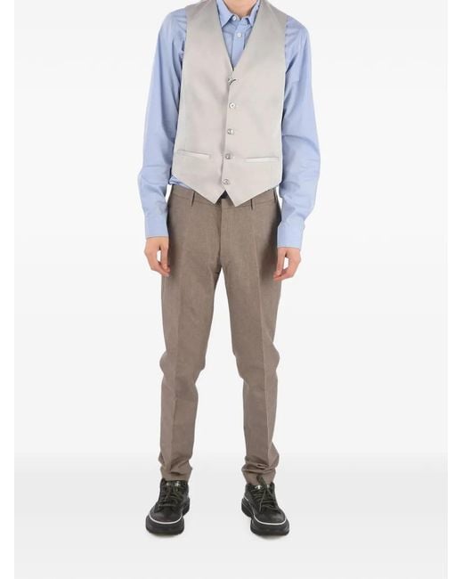 Corneliani Blue Buttoned Waistcoat for men