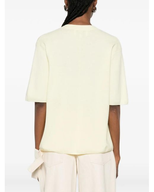 Bompard Natural Crew-Neck Short-Sleeve Top