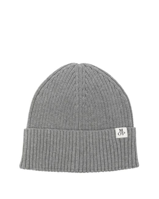 Marc O' Polo Gray Ribbed Label Cap for men
