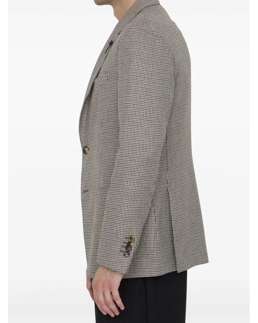 Lardini Gray Houndstooth-Pattern Blazer for men