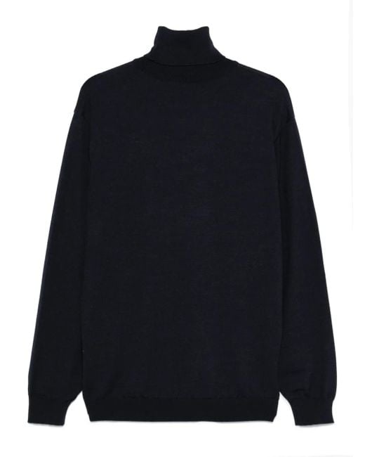 Paul & Shark Blue Turtleneck Wool Sweater for men