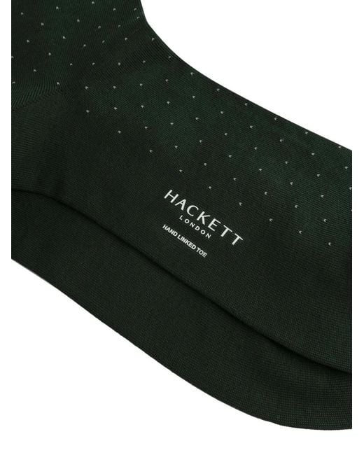 Hackett Black Jacquard Polka-Dot Socks for men