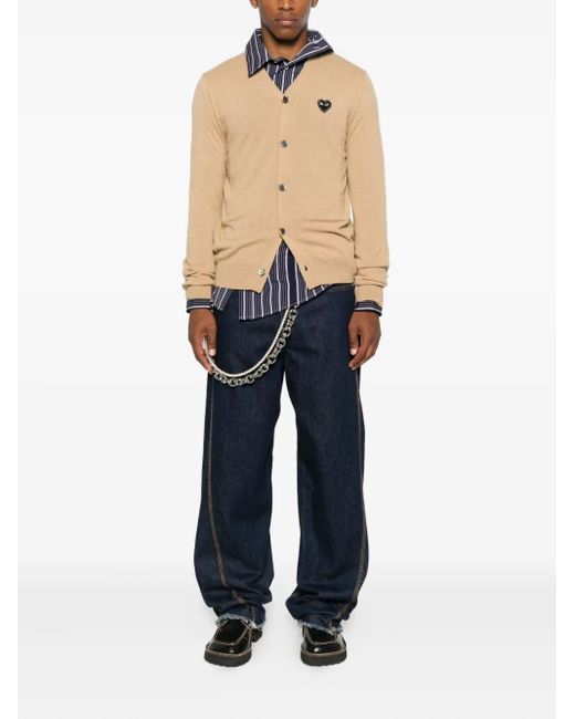 COMME DES GARÇONS PLAY Natural Logo-Heart Cardigan