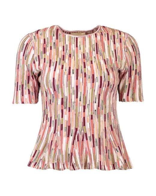 Ulla Johnson Red Gemustertes Samira T-Shirt