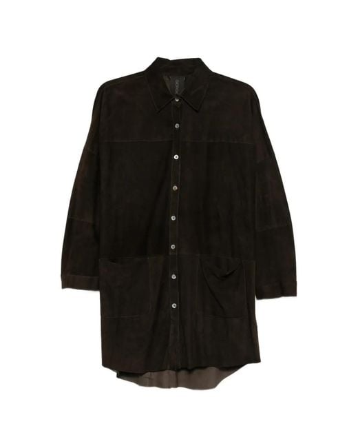 Giorgio Brato Black Patch-Pockets Long Shirt
