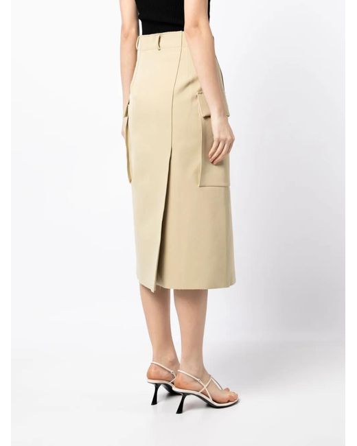 JNBY Natural High-Waist Midi Skirt