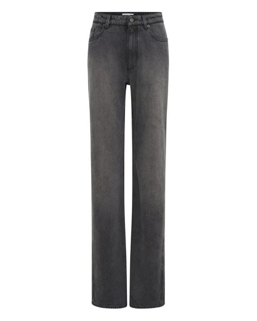MARINE SERRE Gray Laser Wash Flared Jeans