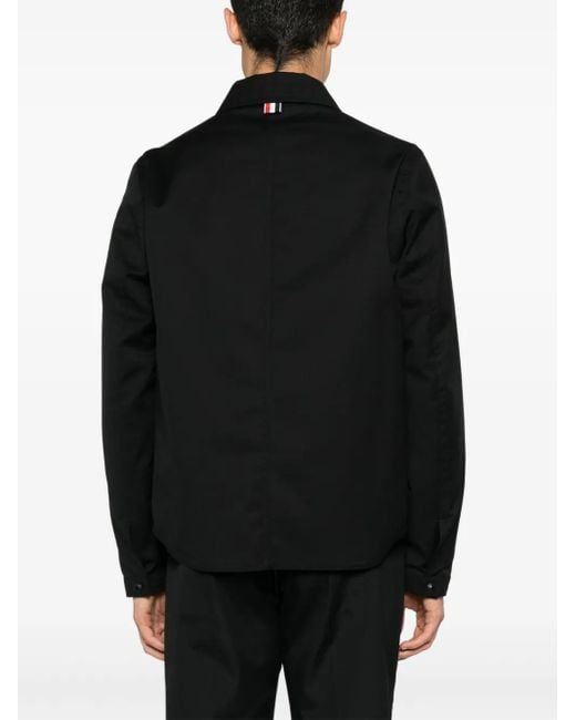 Thom Browne Black Wool Shirt Jacket for men