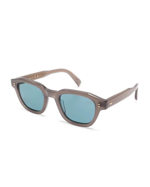 Dunhill Blue Lunettes De Soleil À Monture Carrée