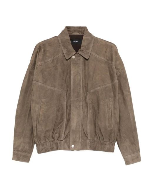 Arma Brown Frederica Collared Suede Jacket