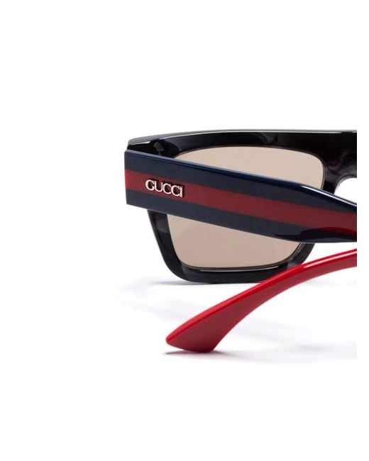 Gucci Blue Square-Frame Sunglasses
