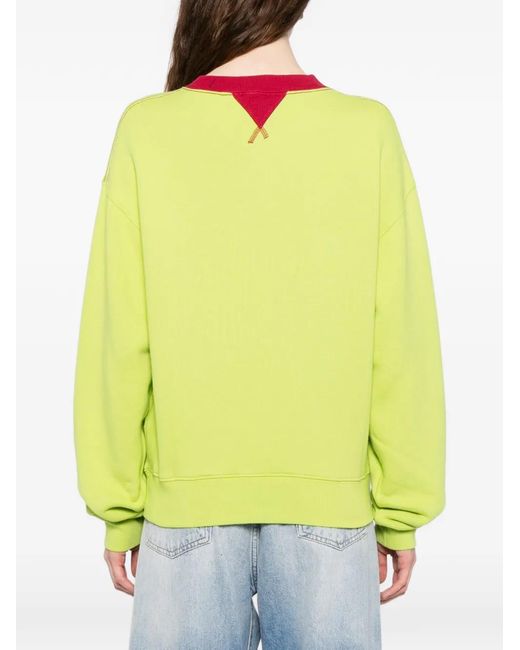 J.W. Anderson Green Contrast-Collar Sweatshirt