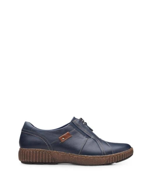 Clarks Blue Magnolia Zip Shoes