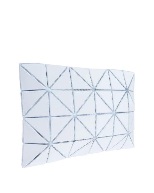 Issey Miyake Blue Geometric-Pattern Clutch Bag