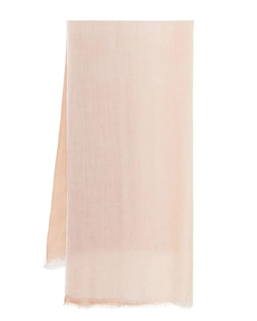 N.Peal Cashmere Natural Dip-Dye Cashmere Scarf