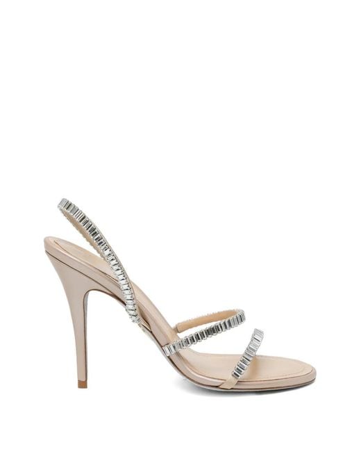 Rene Caovilla White 100Mm Crystal-Embellished Sandals