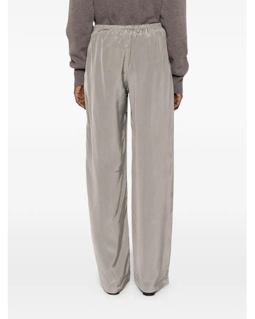 Rohe White Striped-Pattern Palazzo Pants