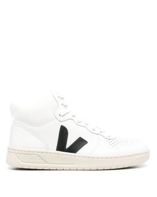 Veja White V-10 High-Top-Sneakers