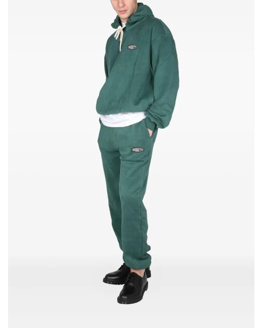 MOUTY Green Logo-Patch Hoodie for men