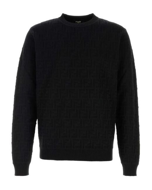 メンズ Fendi モノグラム セーター Black