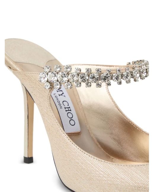 Jimmy Choo White Bing 100 Mules