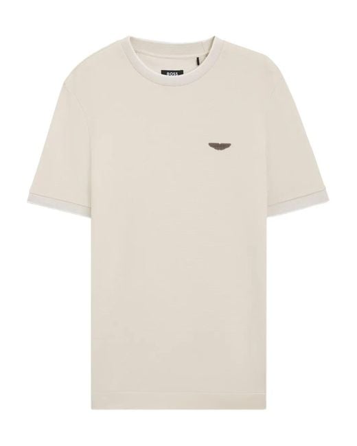 Boss White T-Shirt À Patch Logo for men