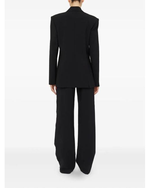 Christopher Esber Blue Padded-Shoulder Single-Button Blazer