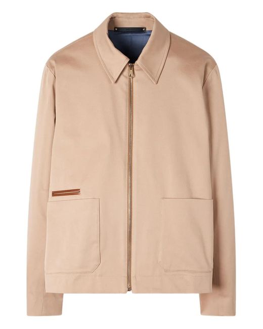 Paul Smith Natural Zip-Front Patch-Pocket Jacket for men