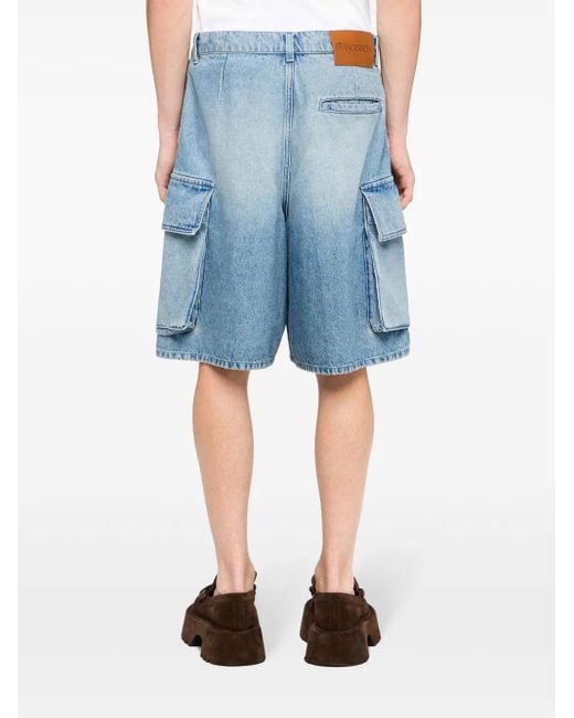 J.W. Anderson Blue Relaxed Fit Light Denim Cargo Shorts for men
