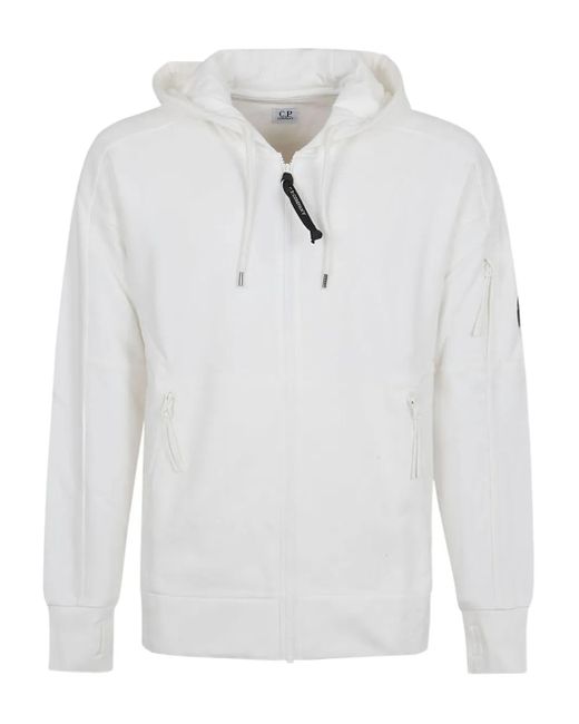 Sudadera con capucha y cremallera C P Company de hombre de color White
