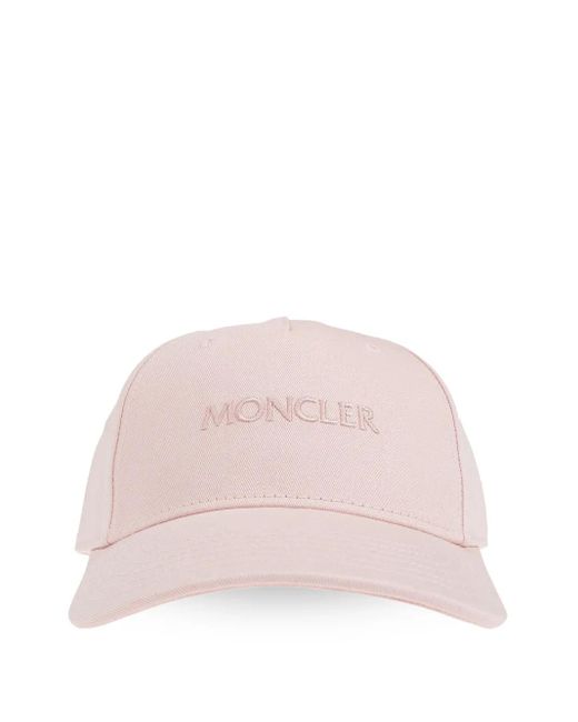 Moncler Pink Logo-Embroidered Cap