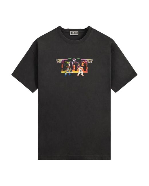 Kith Black X Marvel Vs. Capcom Printed T-Shirt for men
