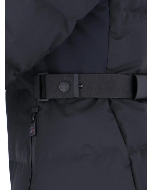Moncler Blue Guyane Belted Hooded Jacket