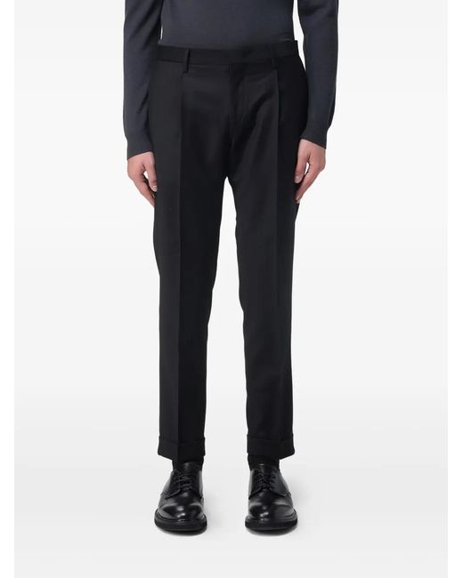 Briglia 1949 Black Pleated Trousers for men