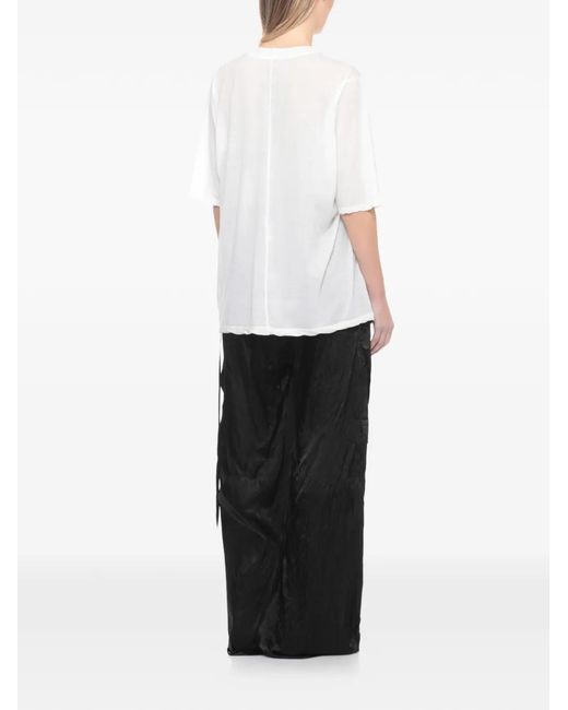 Rick Owens White Walrus Tail-Detail T-Shirt