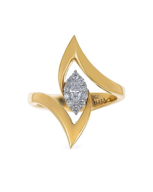 YEPREM Metallic 18K And Strada Diamond Ring