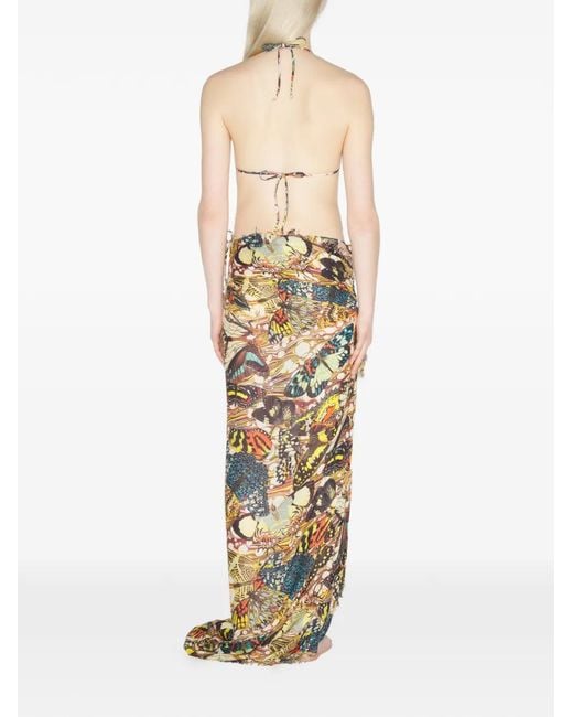 Jean Paul Gaultier Natural Le Paréo Printed Skirt