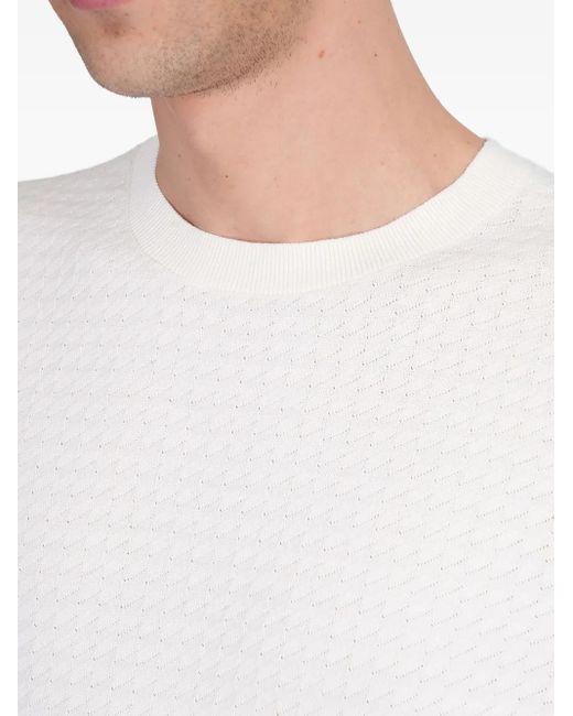 Theory Geripptes T-Shirt in White für Herren